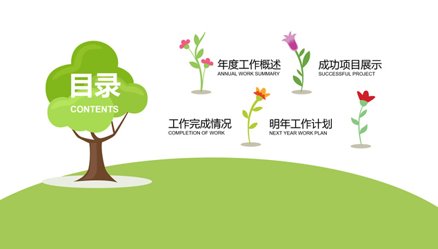 绿色环保主题――3月12日植树节PPT模板